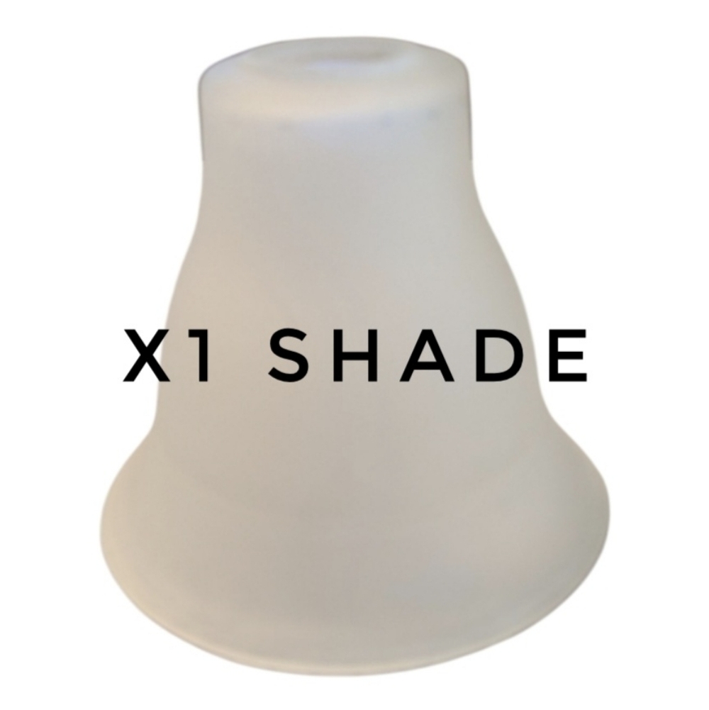 Vintage Solid White Frosted Bell Shaped Alabaster Glass Sconce, Globe, Shade
